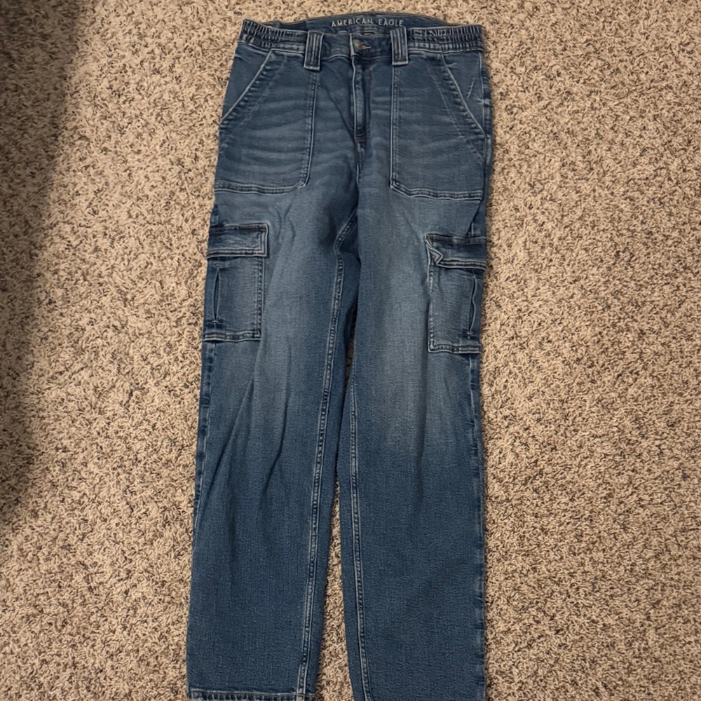 American Eagle Outfitters Blue Cargo Pants